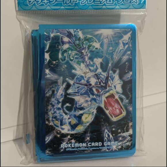 Pokemon Center Original TCG Deck Sleeves Premium Gloss Terastal Gyarados Pokémon - Picture 1 of 3